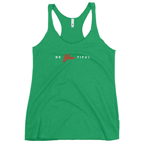 BeYOUtiful Racerback Tank (white letters)