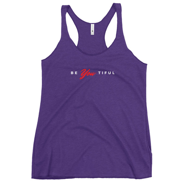 BeYOUtiful Racerback Tank (white letters)