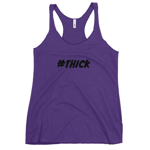 #THICK Racerback Tank (black letters)