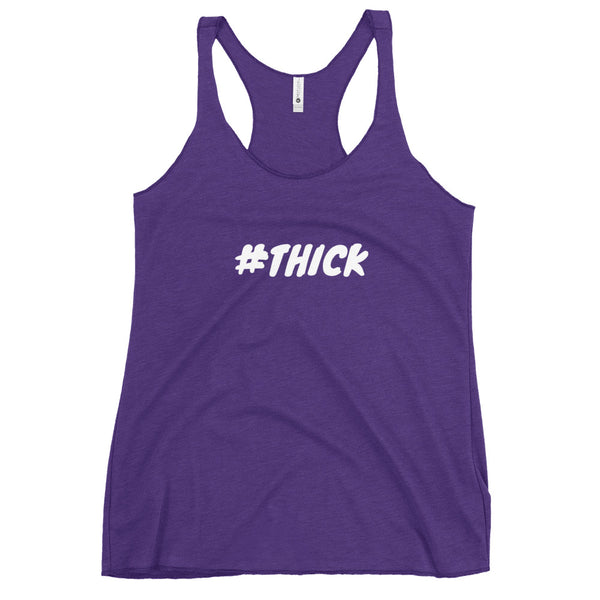 #THICK Racerback Tank (White Letters)