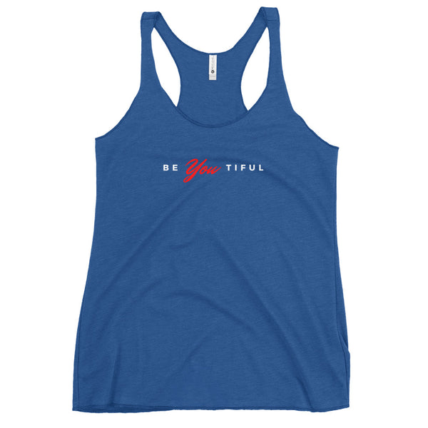BeYOUtiful Racerback Tank (white letters)